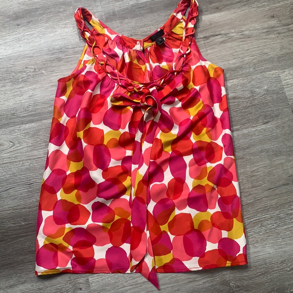 J. Crew Collection silk top front tie size 0